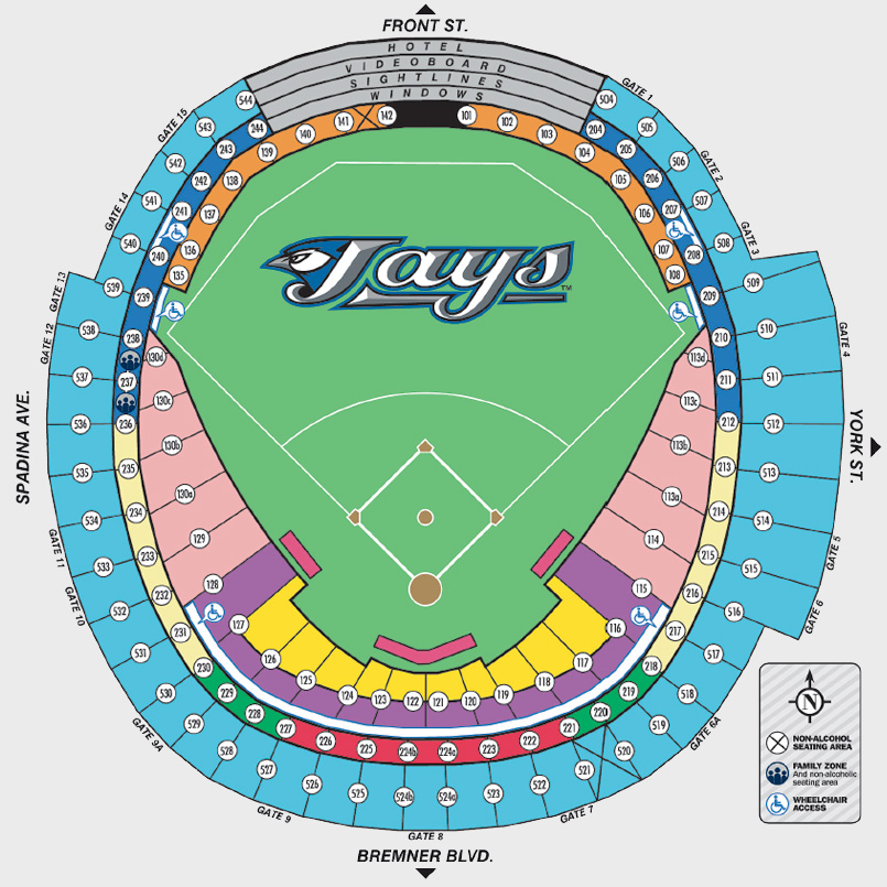 Rogers Skydome Seating Chart